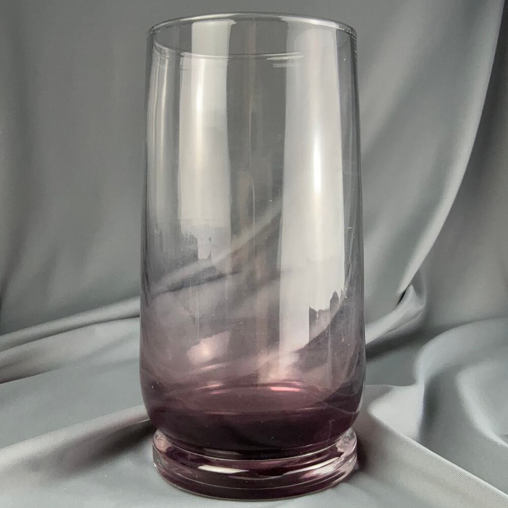Hand Blown Purple Glass Vase Tumbler | Modern Minimalist | 6.5x3